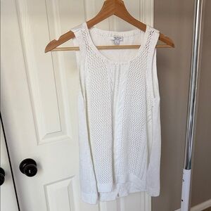 Nautica Ivory Sleeveless Knit Top